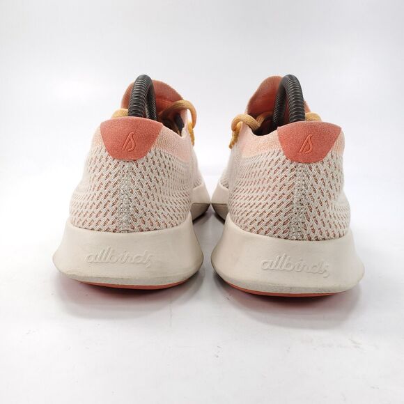 Allbirds Tree Dasher Lace Up Athletic Running Shoe Womens Size 9.5 White Orange - Picture 3 of 9